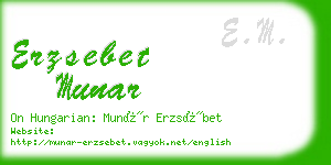 erzsebet munar business card